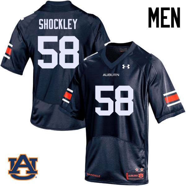 Men Auburn Tigers #58 Josh Shockley College Football Jerseys Sale-Navy